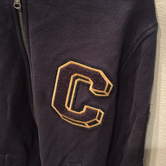 Converse Mens Black Varsity Jacket with Gold Letter C - Picture 4 of 13